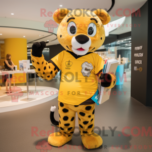 Gelber Gepard Maskottchen...