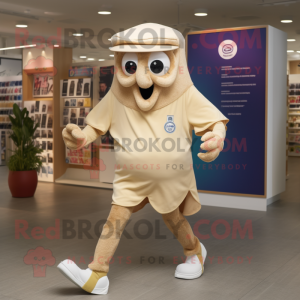 Beige blekksprut maskot...