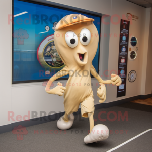 Beige Octopus mascotte...