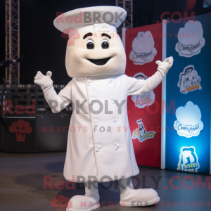 Hvid lasagne maskot kostume...