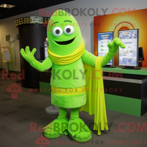 Lime Green Spaghetti mascot...