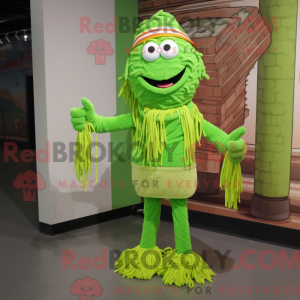 Lime Green Spaghetti mascot...