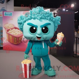 Blågrønn Pop Corn máscara...