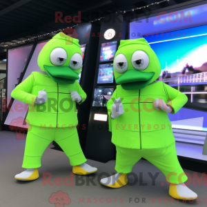Lime Green Geese maskot...