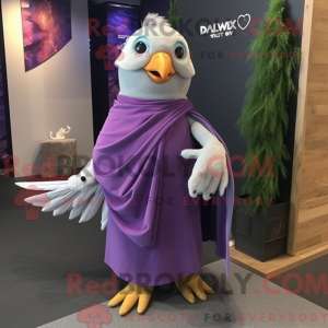 Purple Dove mascottekostuum...