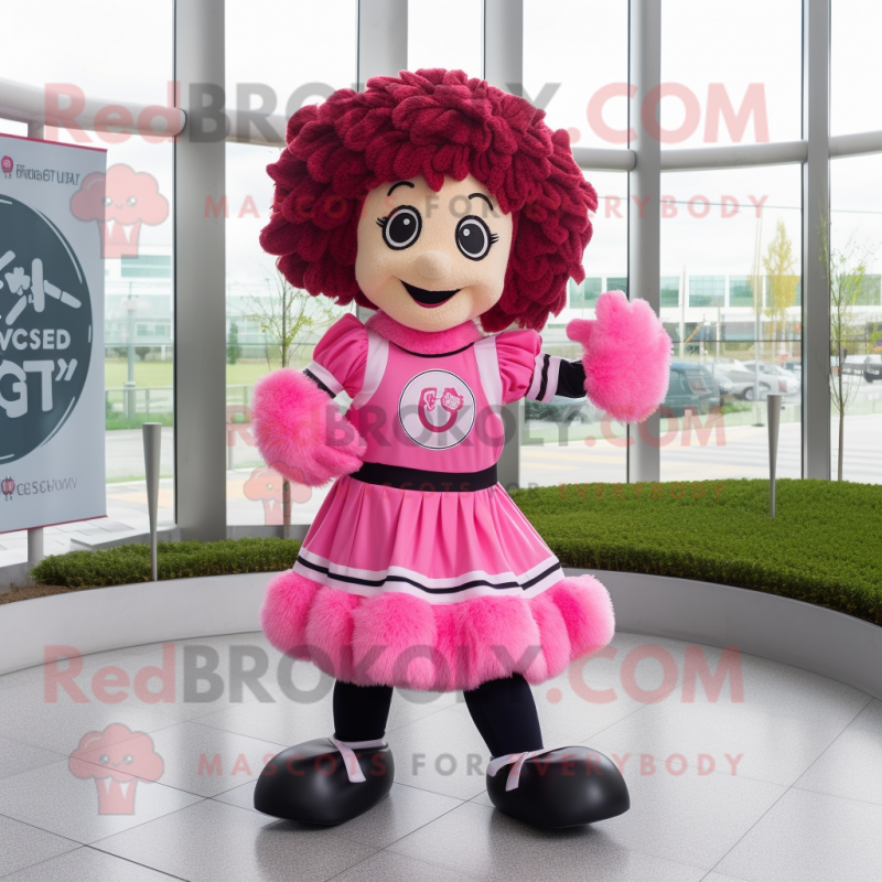 Pink Irish Dancer mascot costume character dressed with a T-Shirt and Wraps Pink Irish Dancer mascot costume character dressed with a T-Shirt and Wraps