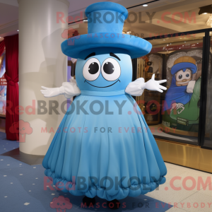 Blue Hamburger mascot...