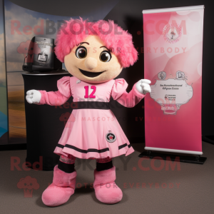 Rosa irsk danser maskot...