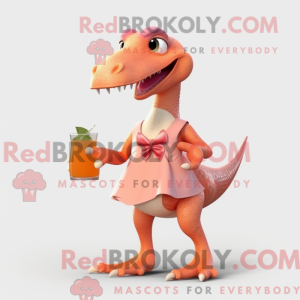 Peach Tyrannosaurus mascot...