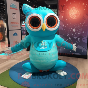Turkis ugle maskot kostyme...