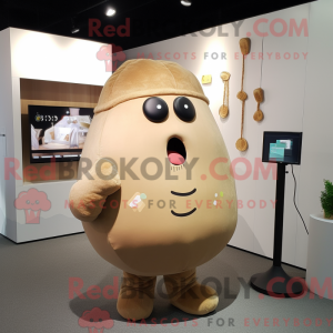 Beige kartoffel maskot...