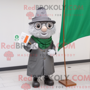 Grå irsk flag maskot...