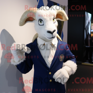 Witte Ram mascottekostuum...