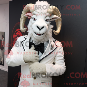 Witte Ram mascottekostuum...