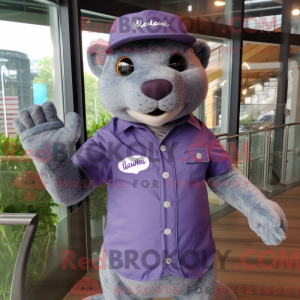 Lavendel Jaguarundi maskot...