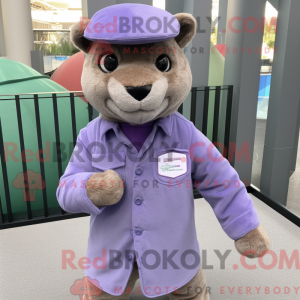 Lavender Jaguarundi mascot...