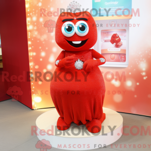 Rød forlovelsesring maskot...