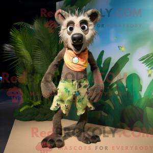 Olive Hyena mascot costume...