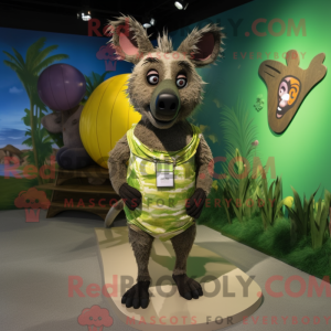 Olive Hyena mascot costume...