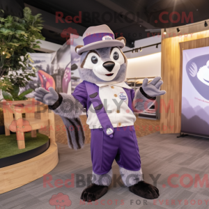 Lavendel Badger maskot...