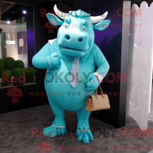 Cyan Bull máscara drapeada...