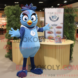 Olive Blue Jay Maskottchen...