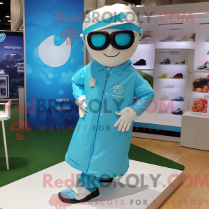 Cyan Doctor maskot kostume...