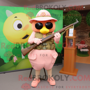 Peach Sniper maskot kostume...