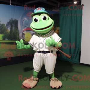 Green Frog mascot costume...