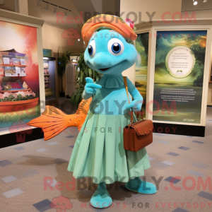 Turquoise Salmon mascot...