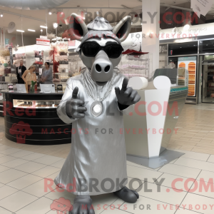Sølv Moose maskot kostume...