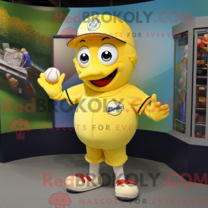 Guante de béisbol amarillo...