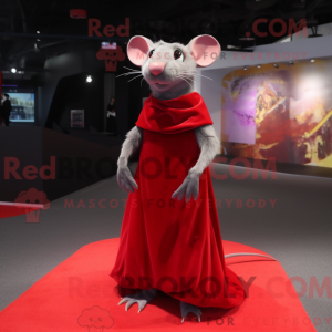 Red Rat mascot costume...