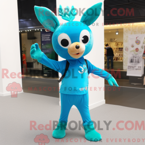 Cyan Roe Deer máscara de...