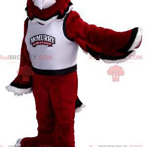 Mascote águia vermelha preto e branco - Redbrokoly.com