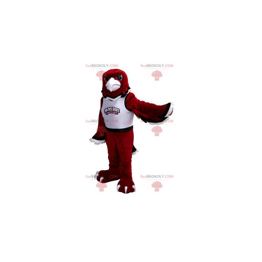 Black and white red eagle mascot - Redbrokoly.com