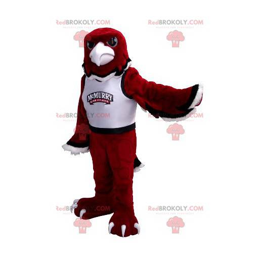 Mascotte dell'aquila rossa in bianco e nero - Redbrokoly.com