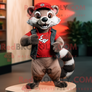Red Civet mascot costume...