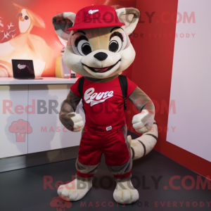 Rode Civet-mascottekostuum...