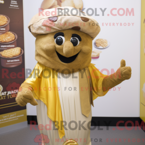 Gold Falafel mascot costume...