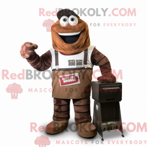 Maskottchenkostüm Brown Bbq...