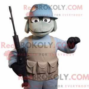 Gray Sniper mascot costume...