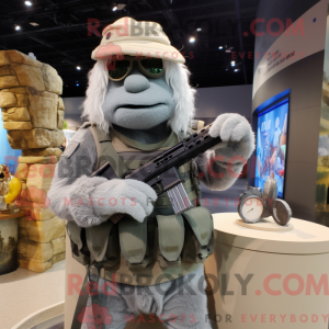 Gray Sniper mascot costume...