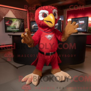 Red Hawk maskot kostume...