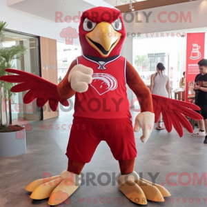 Red Hawk-maskotdraktfigur...