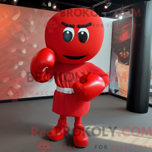 Rød boksehanske maskot...