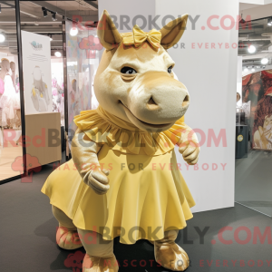 Gold Rhinoceros mascot...