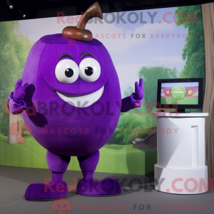 Lilla Apple maskot kostume...