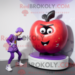 Paars Apple-mascottekostuum...