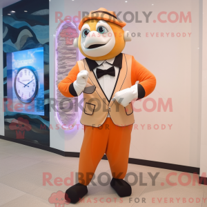 Beige Klovn Fisk maskot...